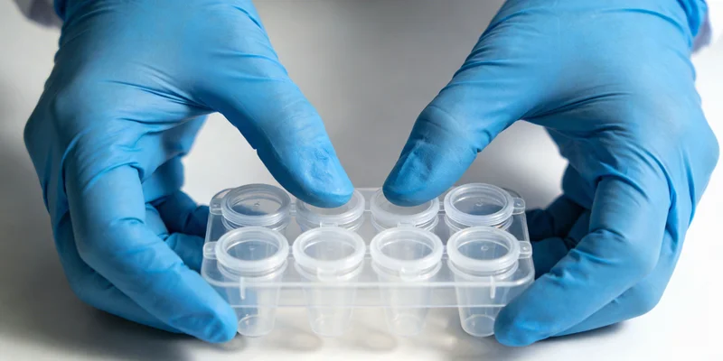 技术人员正在处理检测样本