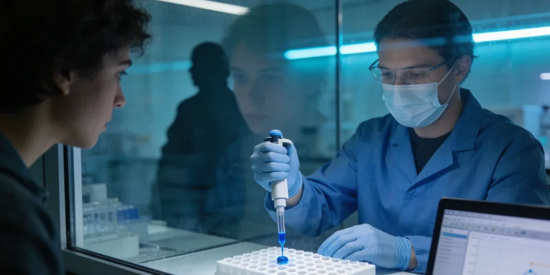 专业实验室内,技术人员正在操作