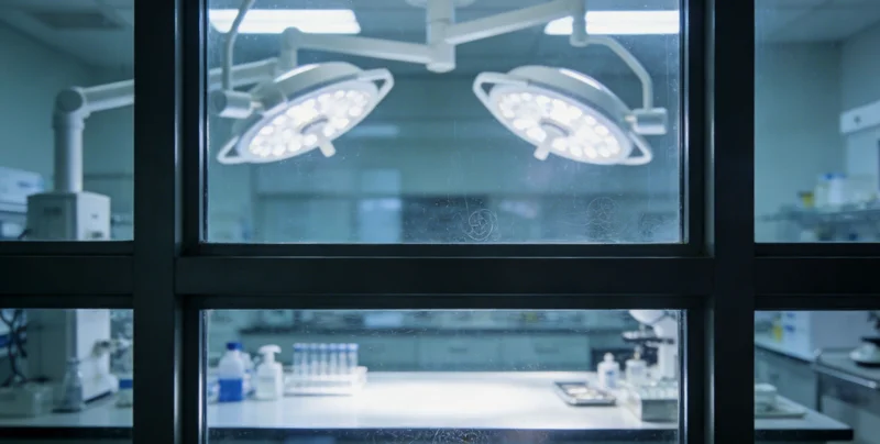 科研人员正在生物安全柜内处理检