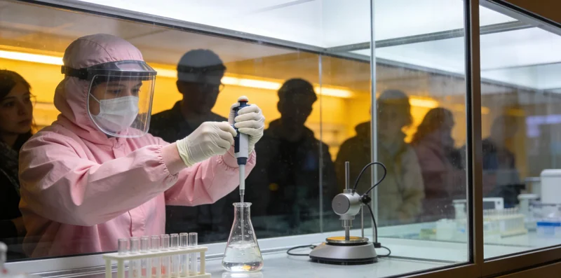 实验室技术人员正在操作高通量测