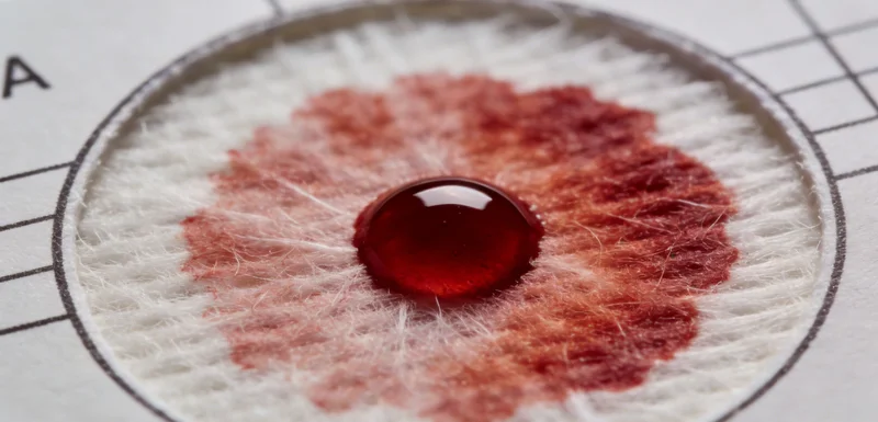 医护人员正在规范采集血液样本用