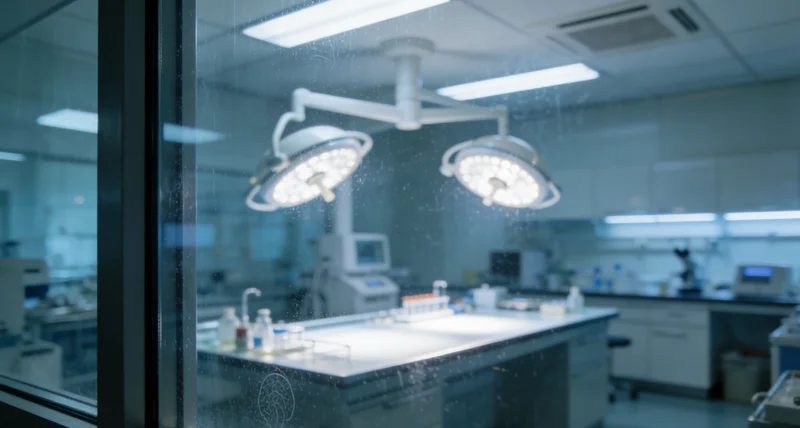 实验室技术人员操作高通量测序仪