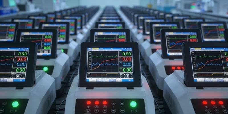 高通量测序仪正在运行,展示RN