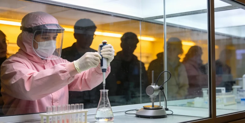 基因检测实验室内，高科技测序仪