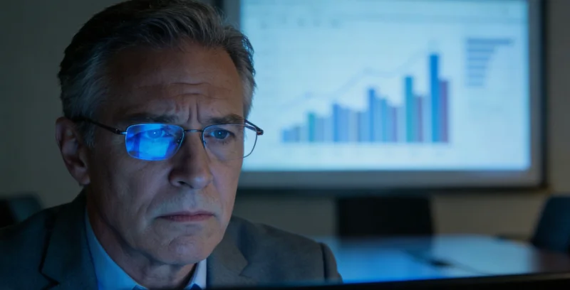 医生在办公室内,正向患者展示并