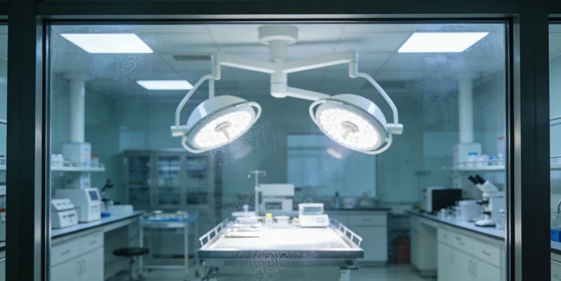 专业人员在生物安全柜内进行样本