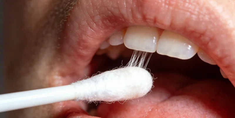 泰州女性在社区健康宣传栏前了解