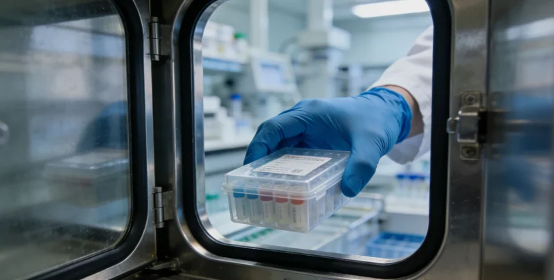 专业人员正在向三沙市民解读基因检测报告