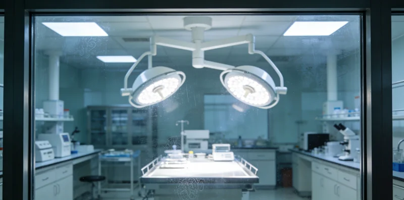 现代基因检测实验室工作场景