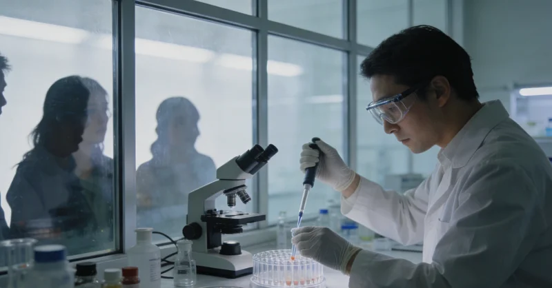 专业人士正在向家庭成员解读基因检测报告，提供健康建议