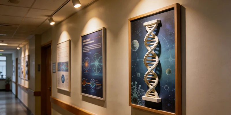 一位医护人员在办公室内认真查看