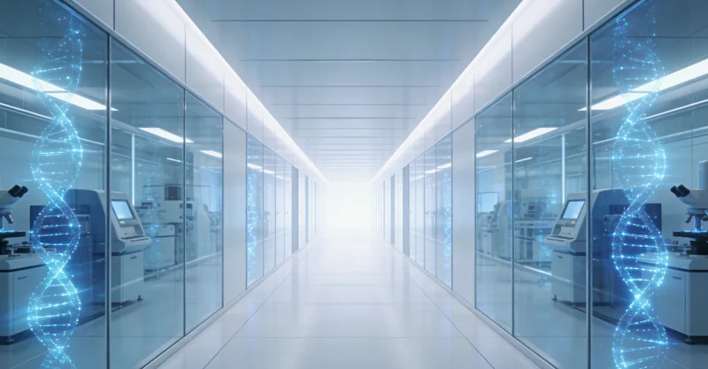 医生或家庭成员正在仔细查看基因