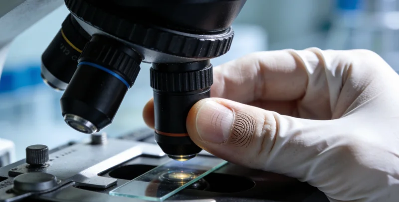 生物信息分析专员正在计算机前,