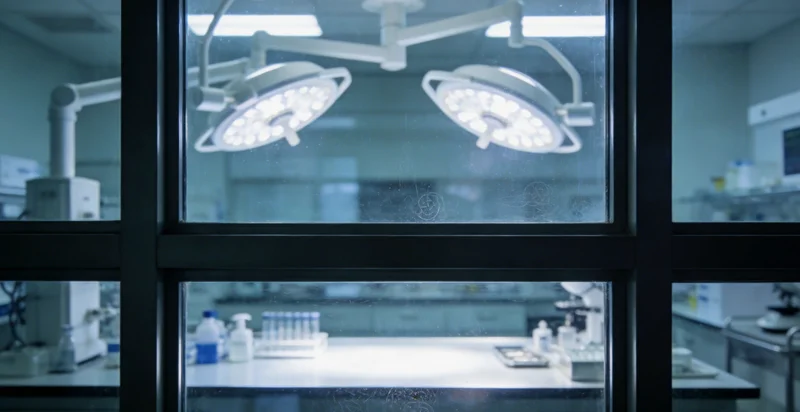 现代化实验室中技术人员正在处理