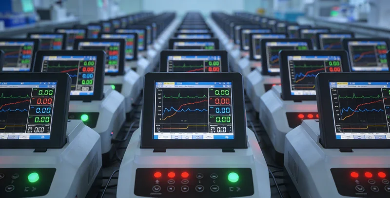 专业基因检测实验室内部，技术人员在进行样本分析与测序操作