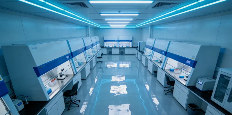 实验室内技术人员进行样本处理