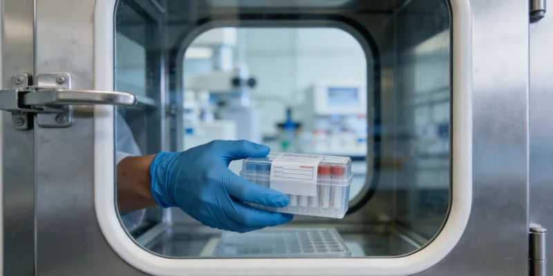 医生正在与患者家属分析脑胶质瘤基因检测报告