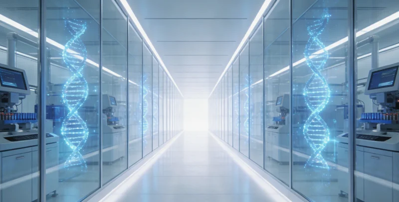 专业医生正在实验室使用显微镜进