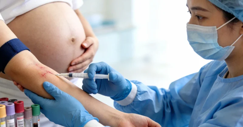 展示从采样到出具报告的基因检测流程示意图