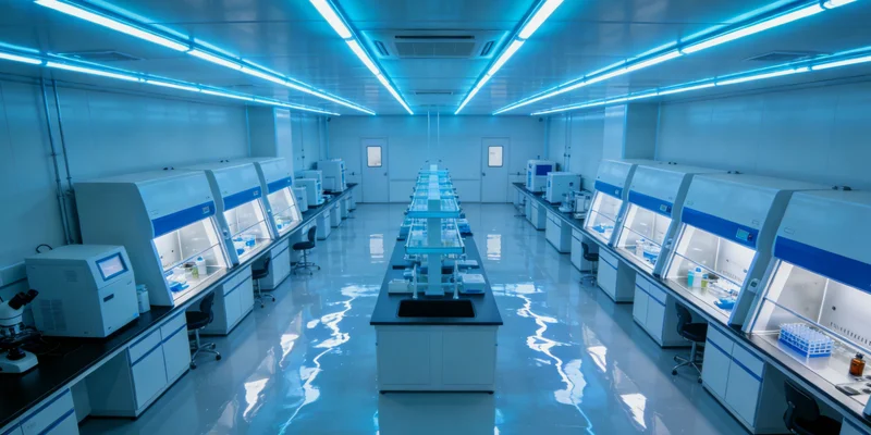 专业人员操作基因检测设备