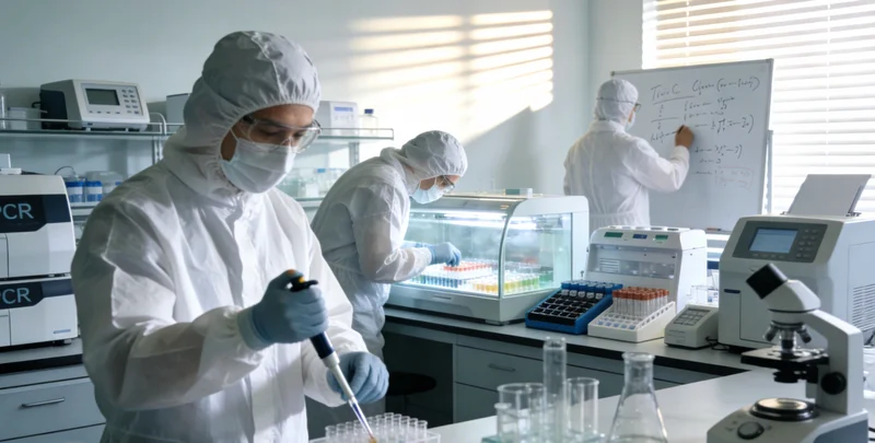 电脑屏幕上显示的基因测序数据与