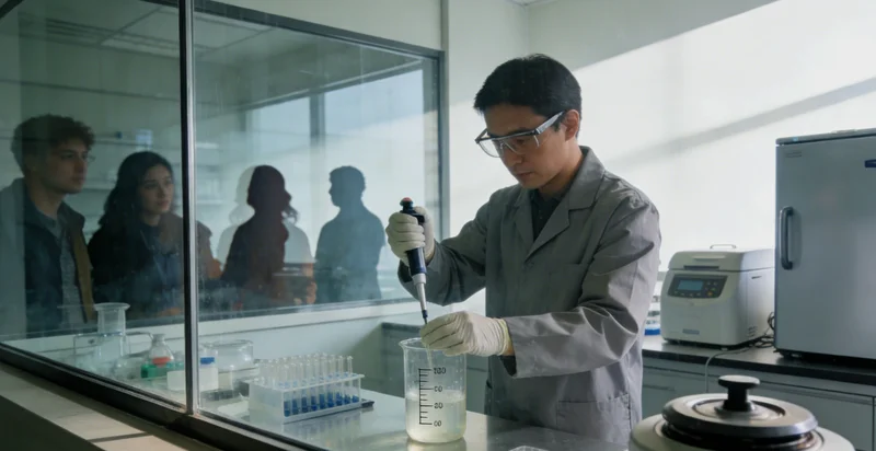 专业基因检测实验室工作场景