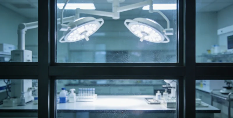 技术人员在分子实验室内进行精密