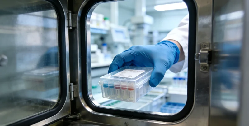 基因检测报告特写与医患交流咨询的示意场景