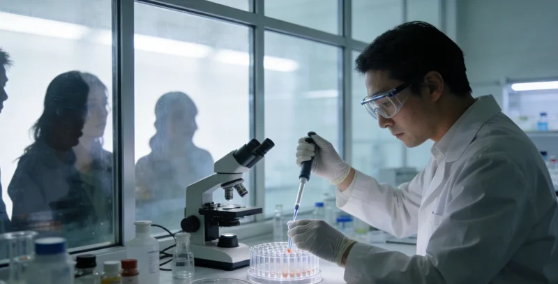 病毒基因检测实验室工作场景