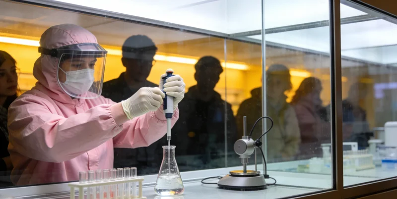 专业技术人员在标准化的基因检测