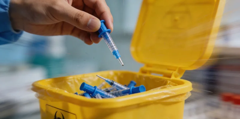 健康宣传册与安全套,强调预防的