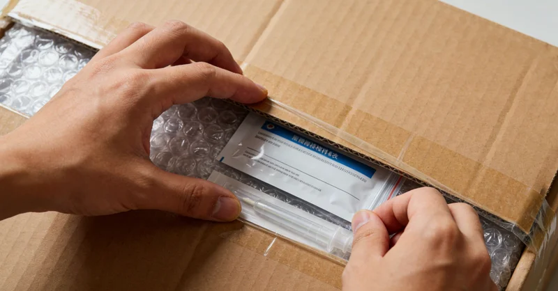 医护人员正在进行样本采集的规范