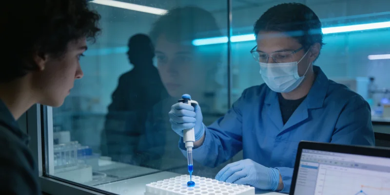 女性正在查看宫颈癌基因检测报告