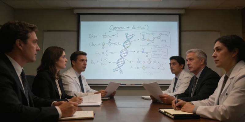 医生正在向咨询者讲解检测报告,