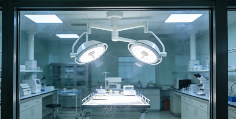 先进的基因测序实验室内部，高科