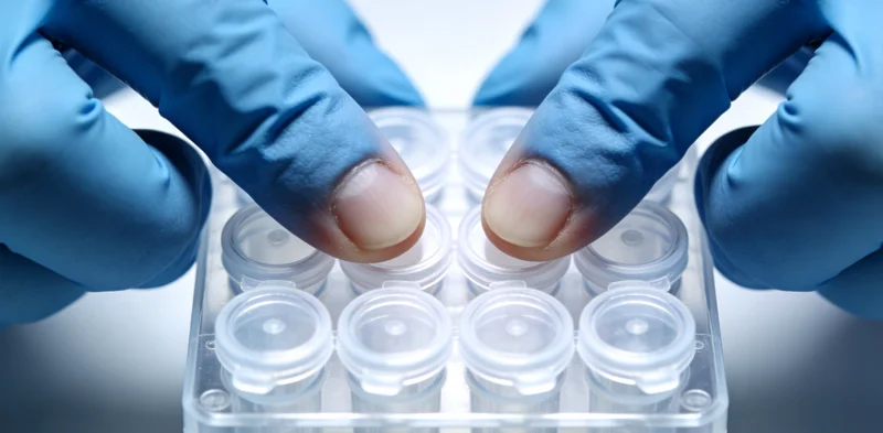 专业人员正在操作先进的基因测序