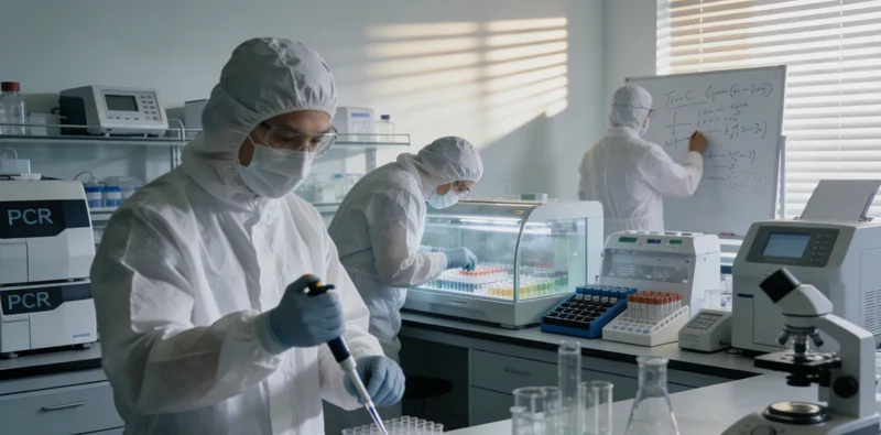 医生正在认真查看肺部CT影像资