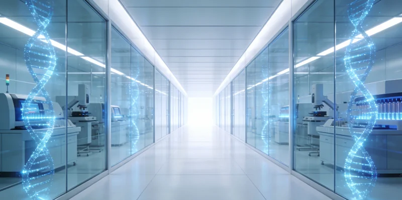 医生正在电脑前分析基因检测报告