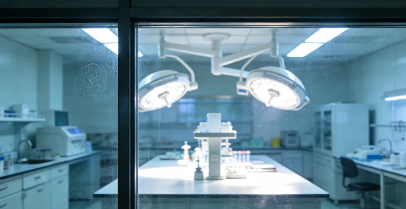 专业人员在分子诊断实验室内进行