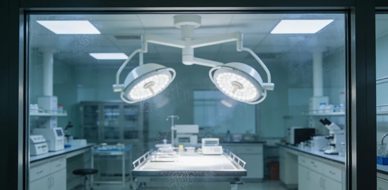 现代化基因检测实验室内部场景,