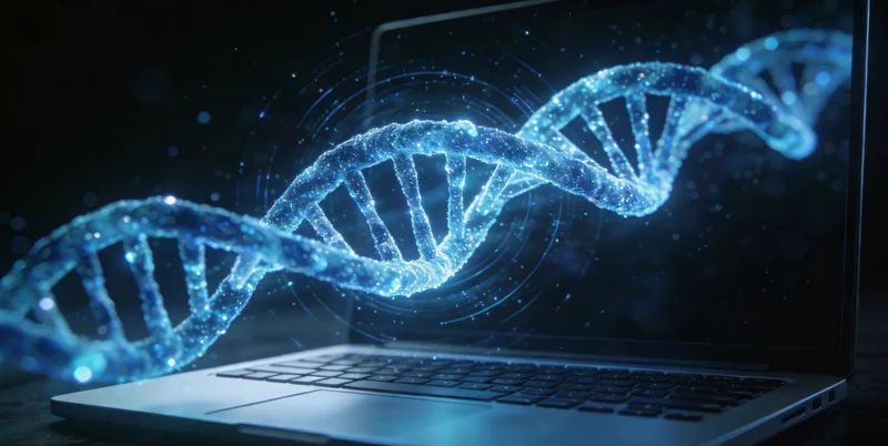 DNA双螺旋结构旁边,动态的R