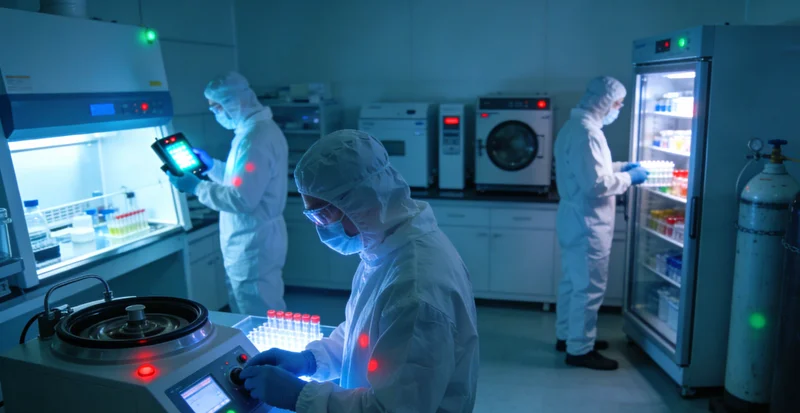 现代化基因检测实验室工作场景
