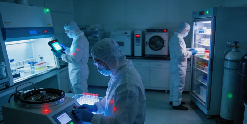 专业医生正在分析基因检测报告,