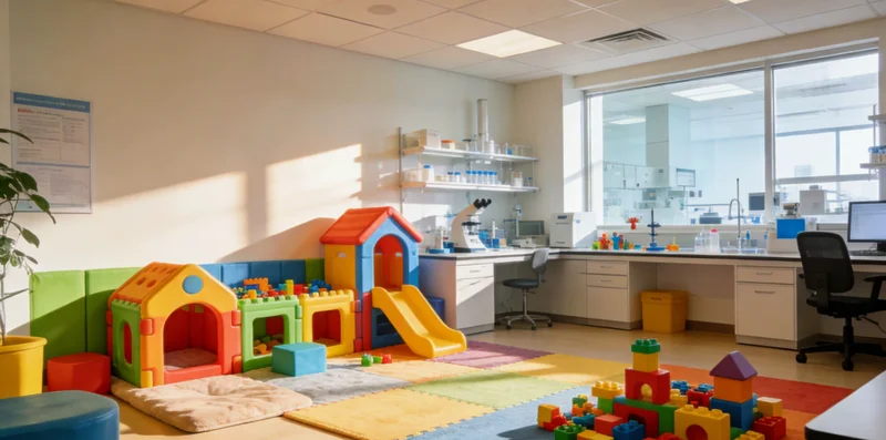 一张温馨的示意图,左边是防护手