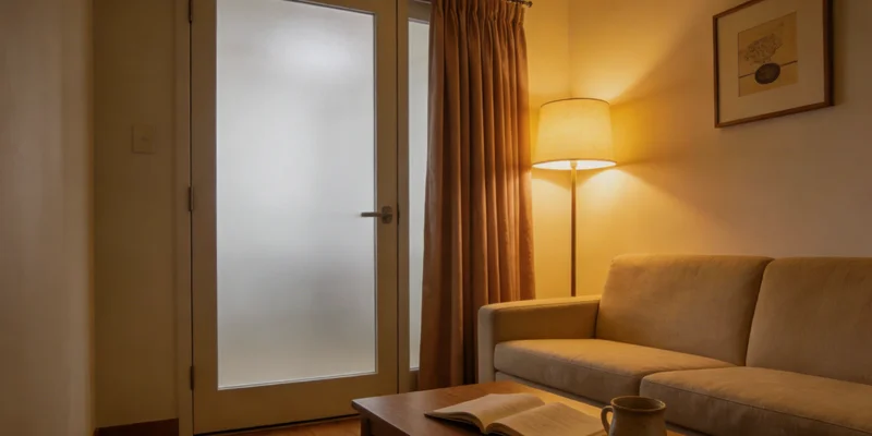 一家三口在客厅沙发上，一起查看