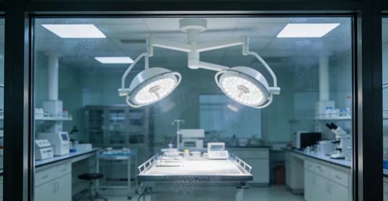 一名医生正在实验室操作精密的P