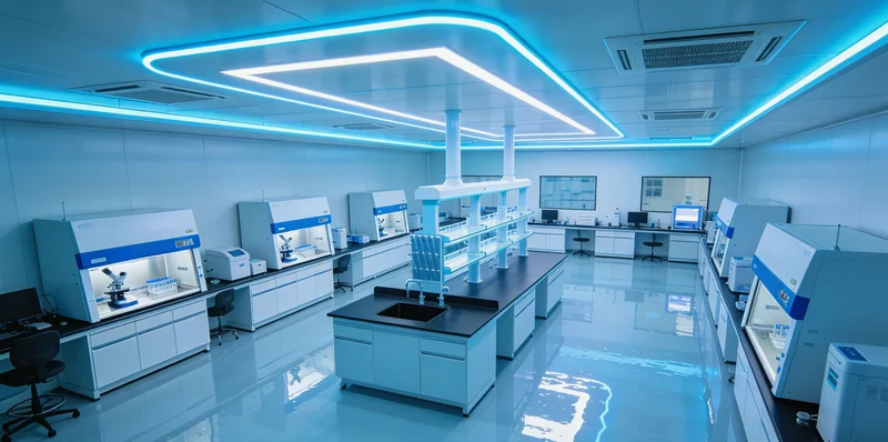 专业人员在实验室进行样本处理与