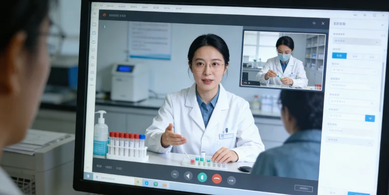 聊城老年男性在进行健康咨询