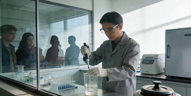 实验室内，技术人员正在操作高通