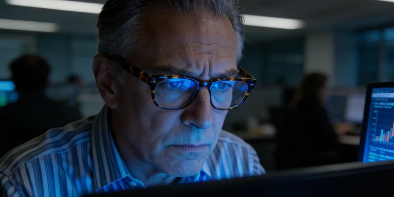 医生在办公室向患者家属解读基因